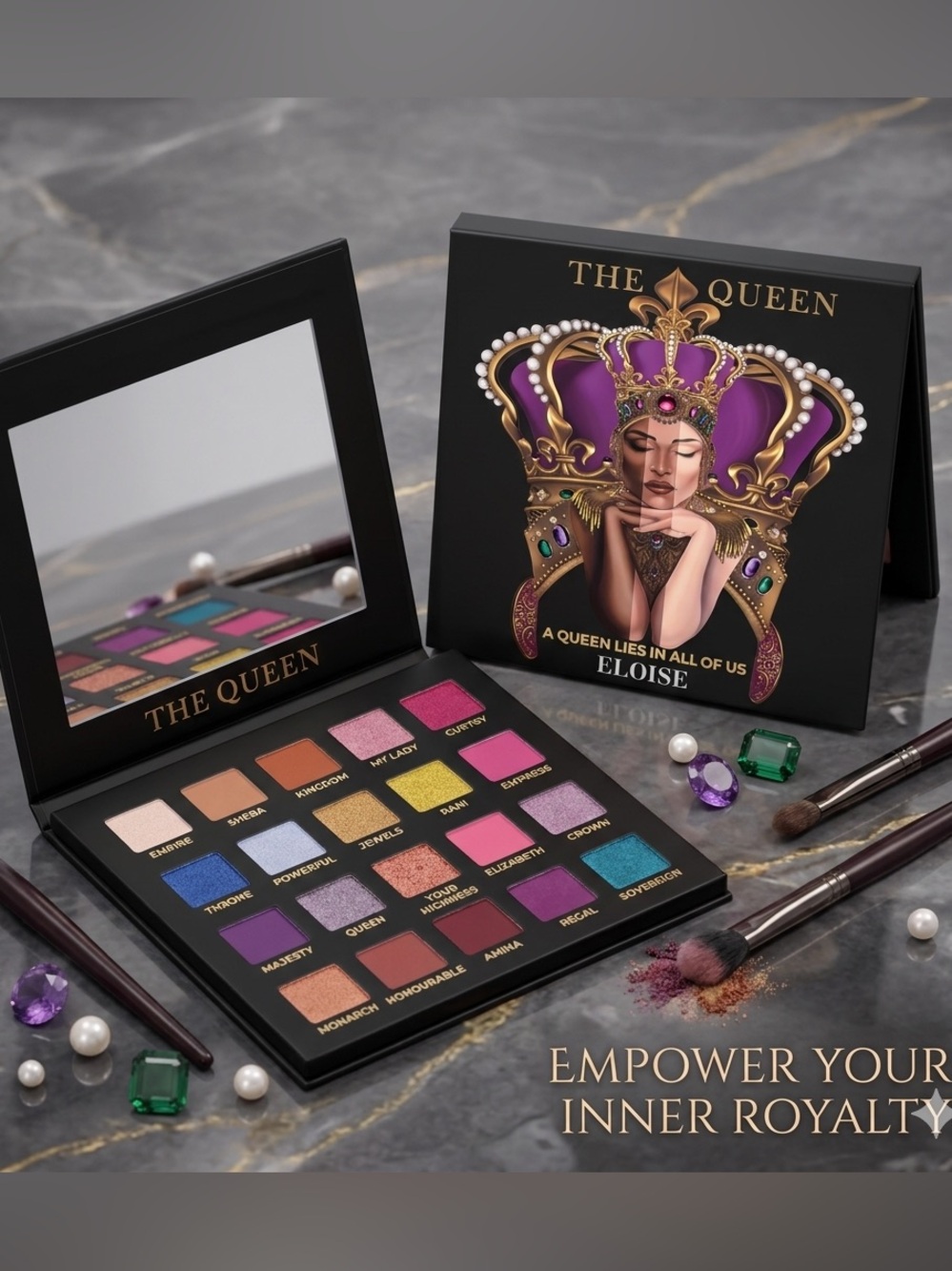 Eloise Beauty THE QUEEN eyeshadow palette - 20 shades